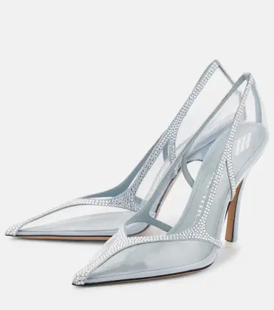 The Attico Venus Chrome PVC and suede pumps | Thumbnail 6 The Attico Venus Chrome PVC and suede pumps | Thumbnail 6