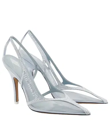 The Attico Venus Chrome PVC and suede pumps | Thumbnail 1 The Attico Venus Chrome PVC and suede pumps | Thumbnail 1