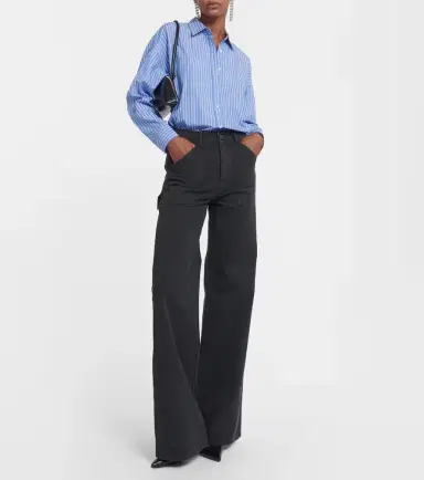 Nili Lotan Quentin twill wide-leg pants | Thumbnail 5 Nili Lotan Quentin twill wide-leg pants | Thumbnail 5
