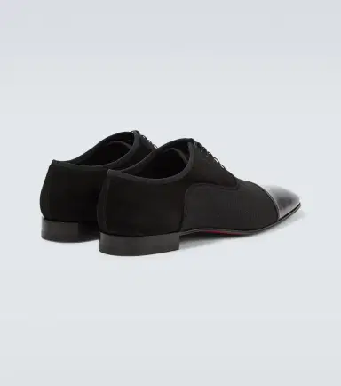 Christian Louboutin Greggo leather-trimmed Oxford shoes | Thumbnail 4 Christian Louboutin Greggo leather-trimmed Oxford shoes | Thumbnail 4