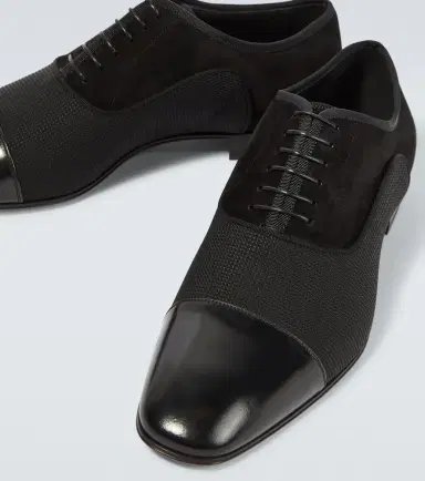Christian Louboutin Greggo leather-trimmed Oxford shoes | Thumbnail 5 Christian Louboutin Greggo leather-trimmed Oxford shoes | Thumbnail 5