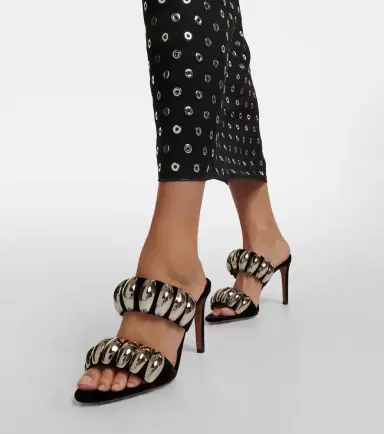Alaïa Alaïa Tribale embellished suede mules | Thumbnail 6 Alaïa Alaïa Tribale embellished suede mules | Thumbnail 6