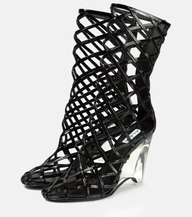 Alaïa Alaïa Leather wedge ankle boots | Thumbnail 4 Alaïa Alaïa Leather wedge ankle boots | Thumbnail 4