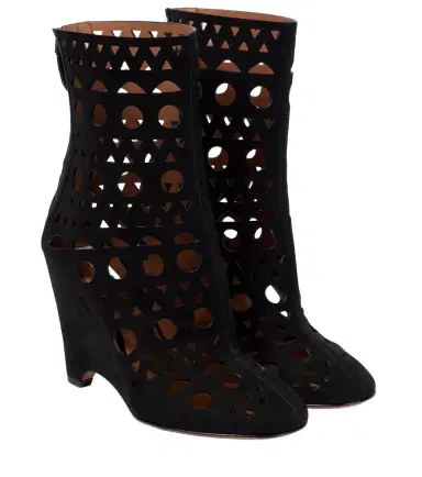 Alaïa Alaïa Vienne suede wedge ankle boots | Thumbnail 1 Alaïa Alaïa Vienne suede wedge ankle boots | Thumbnail 1