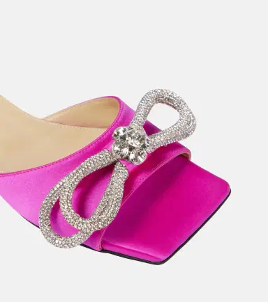 Mach & Mach Double Bow embellished satin mules | Thumbnail 5 Mach & Mach Double Bow embellished satin mules | Thumbnail 5