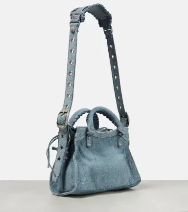 Balenciaga Neo Cagole XS denim shoulder bag | Thumbnail 2 Balenciaga Neo Cagole XS denim shoulder bag | Thumbnail 2