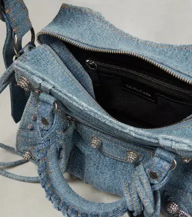 Balenciaga Neo Cagole XS denim shoulder bag | Thumbnail 4 Balenciaga Neo Cagole XS denim shoulder bag | Thumbnail 4