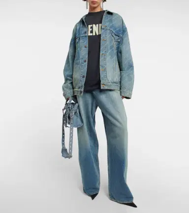 Balenciaga Neo Cagole XS denim shoulder bag | Thumbnail 5 Balenciaga Neo Cagole XS denim shoulder bag | Thumbnail 5