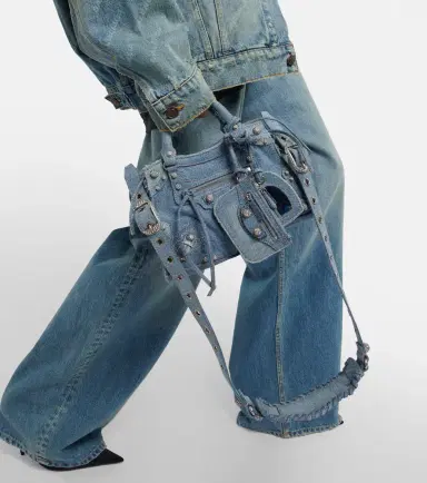 Balenciaga Neo Cagole XS denim shoulder bag | Thumbnail 7 Balenciaga Neo Cagole XS denim shoulder bag | Thumbnail 7