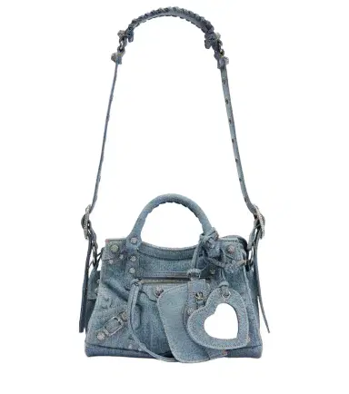 Balenciaga Neo Cagole XS denim shoulder bag | Thumbnail 1 Balenciaga Neo Cagole XS denim shoulder bag | Thumbnail 1