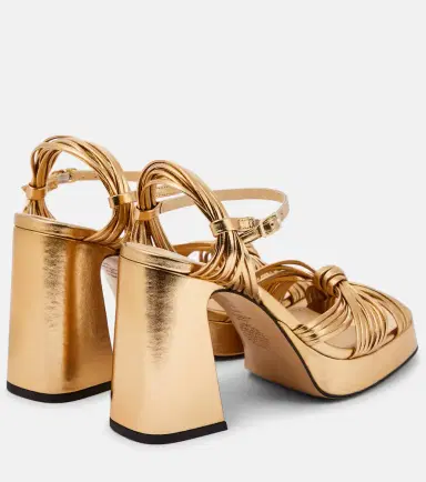 Souliers Martinez Springs metallic leather platform sandals | Thumbnail 2 Souliers Martinez Springs metallic leather platform sandals | Thumbnail 2