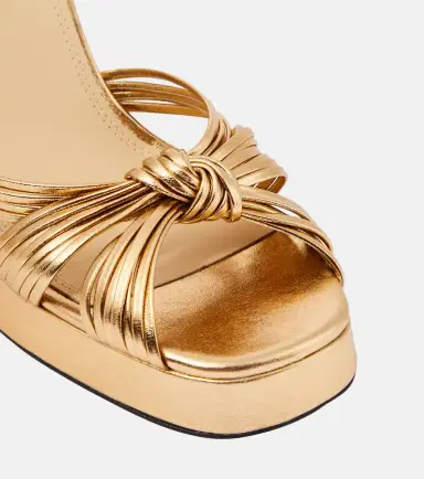 Souliers Martinez Springs metallic leather platform sandals | Thumbnail 4 Souliers Martinez Springs metallic leather platform sandals | Thumbnail 4