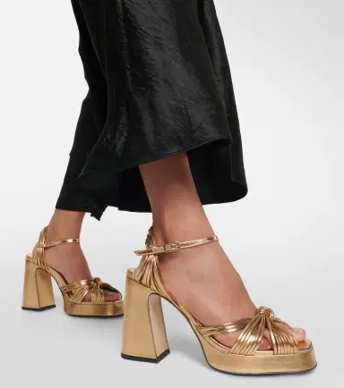 Souliers Martinez Springs metallic leather platform sandals | Thumbnail 6 Souliers Martinez Springs metallic leather platform sandals | Thumbnail 6