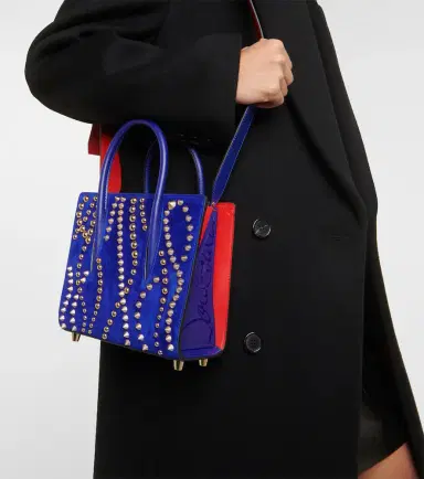 Christian Louboutin Paloma Mini velour and leather tote bag | Thumbnail 4 Christian Louboutin Paloma Mini velour and leather tote bag | Thumbnail 4