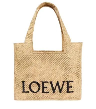 Loewe Paula's Ibiza Medium logo raffia tote bag | Thumbnail 1 Loewe Paula's Ibiza Medium logo raffia tote bag | Thumbnail 1