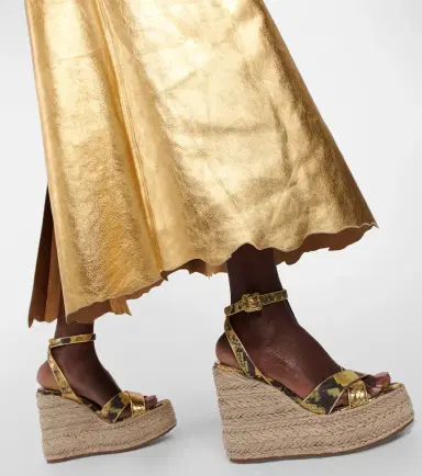 Christian Louboutin Mariza snake-print leather espadrille wedges | Thumbnail 6 Christian Louboutin Mariza snake-print leather espadrille wedges | Thumbnail 6