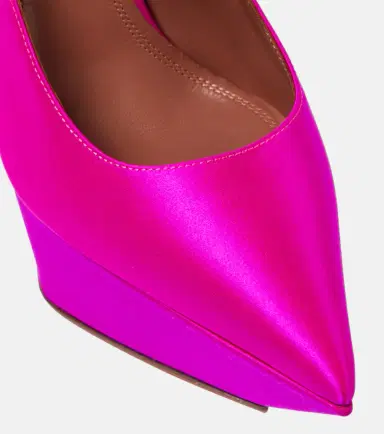 Amina Muaddi Yigit satin platform pumps | Thumbnail 2 Amina Muaddi Yigit satin platform pumps | Thumbnail 2