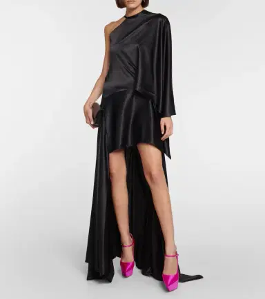 Amina Muaddi Yigit satin platform pumps | Thumbnail 6 Amina Muaddi Yigit satin platform pumps | Thumbnail 6