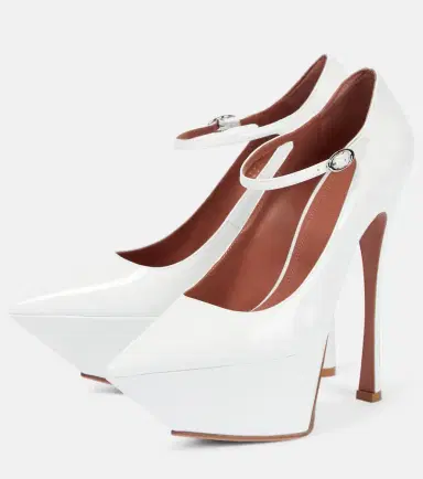 Amina Muaddi Yigit patent leather platform pumps | Thumbnail 3 Amina Muaddi Yigit patent leather platform pumps | Thumbnail 3