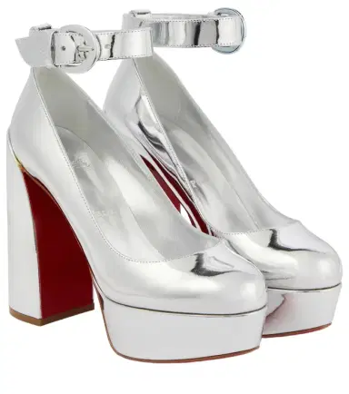 Christian Louboutin Movidastrap metallic leather pumps | Thumbnail 1 Christian Louboutin Movidastrap metallic leather pumps | Thumbnail 1