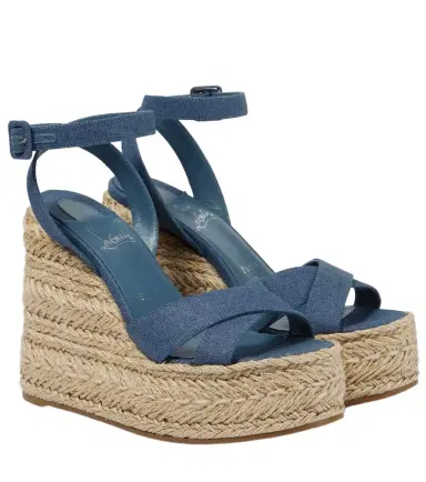 Christian Louboutin Mariza Zeppa canvas espadrille sandals | Thumbnail 1 Christian Louboutin Mariza Zeppa canvas espadrille sandals | Thumbnail 1