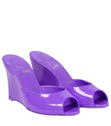 Christian Louboutin Me Dolly Zeppa patent leather mules | Thumbnail 1 Christian Louboutin Me Dolly Zeppa patent leather mules | Thumbnail 1