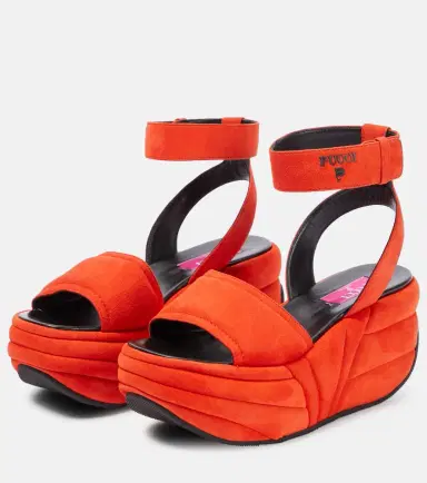 Pucci ami suede wedge platform sandals | Thumbnail 3 Pucci ami suede wedge platform sandals | Thumbnail 3