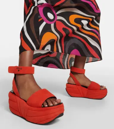Pucci ami suede wedge platform sandals | Thumbnail 5 Pucci ami suede wedge platform sandals | Thumbnail 5