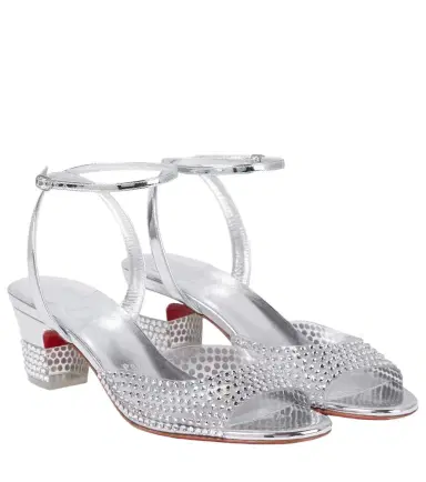 Christian Louboutin Cassandrissima embellished PVC sandals | Thumbnail 1 Christian Louboutin Cassandrissima embellished PVC sandals | Thumbnail 1