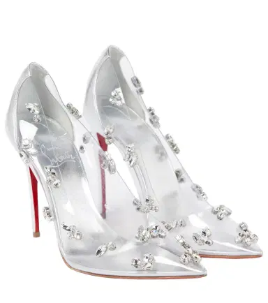 Christian Louboutin Degraqueen embellished PVC pumps | Thumbnail 1 Christian Louboutin Degraqueen embellished PVC pumps | Thumbnail 1