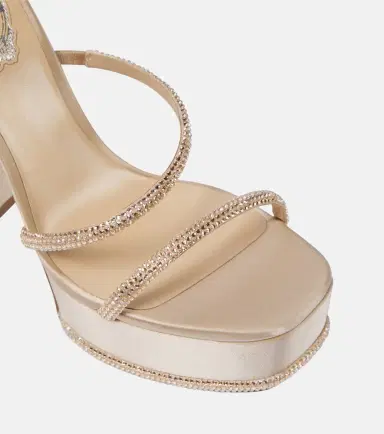 René Caovilla Embellished satin platform sandals | Thumbnail 4 René Caovilla Embellished satin platform sandals | Thumbnail 4