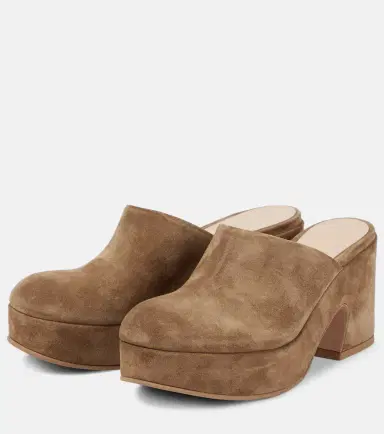 Gianvito Rossi Lyss suede platform mules | Thumbnail 3 Gianvito Rossi Lyss suede platform mules | Thumbnail 3