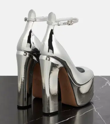 Valentino Garavani Tan-Go 155 metallic leather platform pumps | Thumbnail 4 Valentino Garavani Tan-Go 155 metallic leather platform pumps | Thumbnail 4