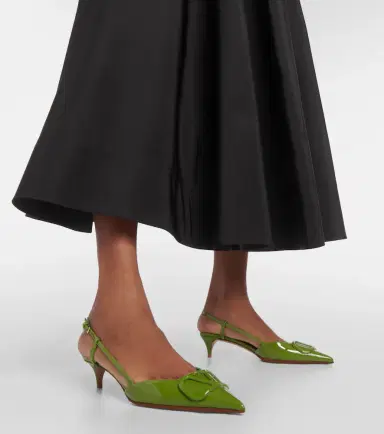Valentino Garavani VLogo patent leather slingback pumps | Thumbnail 3 Valentino Garavani VLogo patent leather slingback pumps | Thumbnail 3