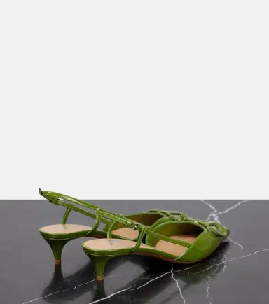 Valentino Garavani VLogo patent leather slingback pumps | Thumbnail 6 Valentino Garavani VLogo patent leather slingback pumps | Thumbnail 6