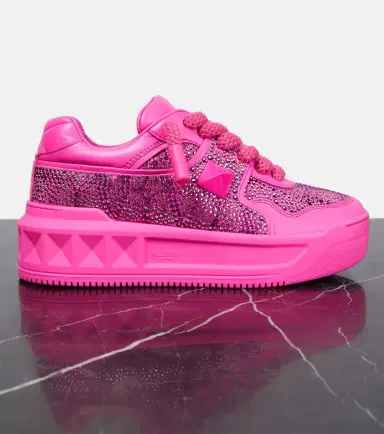 Valentino Garavani One Stud XL Toile Iconographe platform sneakers | Thumbnail 4 Valentino Garavani One Stud XL Toile Iconographe platform sneakers | Thumbnail 4