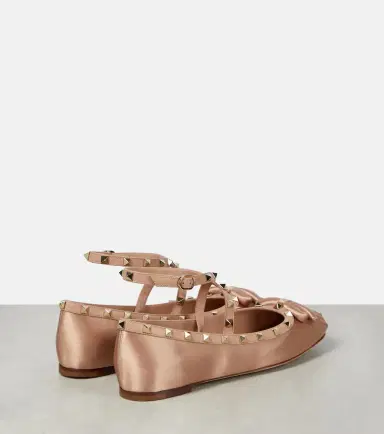 Valentino Garavani Rockstud satin ballet flats | Thumbnail 2 Valentino Garavani Rockstud satin ballet flats | Thumbnail 2