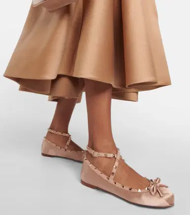 Valentino Garavani Rockstud satin ballet flats | Thumbnail 5 Valentino Garavani Rockstud satin ballet flats | Thumbnail 5