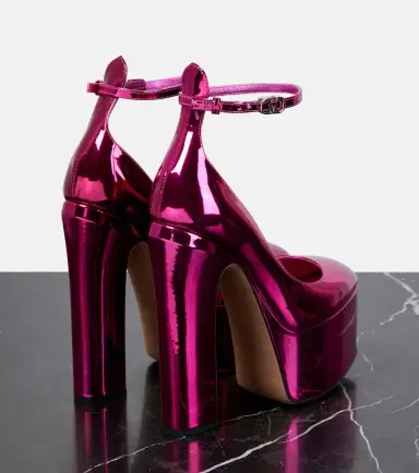 Valentino Garavani Tan-Go metallic leather platform pumps | Thumbnail 3 Valentino Garavani Tan-Go metallic leather platform pumps | Thumbnail 3