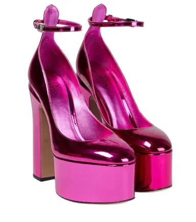 Valentino Garavani Tan-Go metallic leather platform pumps | Thumbnail 1 Valentino Garavani Tan-Go metallic leather platform pumps | Thumbnail 1