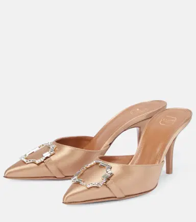 Malone Souliers Missy 85 embellished satin mules | Thumbnail 3 Malone Souliers Missy 85 embellished satin mules | Thumbnail 3