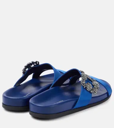 Manolo Blahnik Chilanghi embellished satin sandals | Thumbnail 4 Manolo Blahnik Chilanghi embellished satin sandals | Thumbnail 4