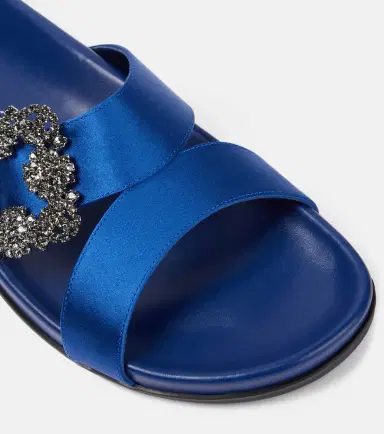 Manolo Blahnik Chilanghi embellished satin sandals | Thumbnail 5 Manolo Blahnik Chilanghi embellished satin sandals | Thumbnail 5