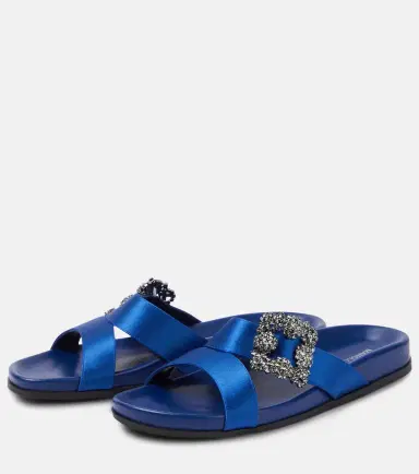 Manolo Blahnik Chilanghi embellished satin sandals | Thumbnail 6 Manolo Blahnik Chilanghi embellished satin sandals | Thumbnail 6