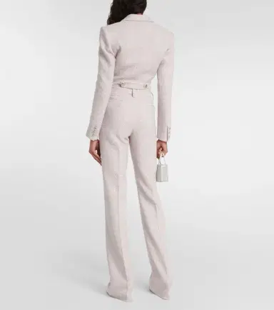 Alessandra Rich Sequined mid-rise straight pants | Thumbnail 2 Alessandra Rich Sequined mid-rise straight pants | Thumbnail 2