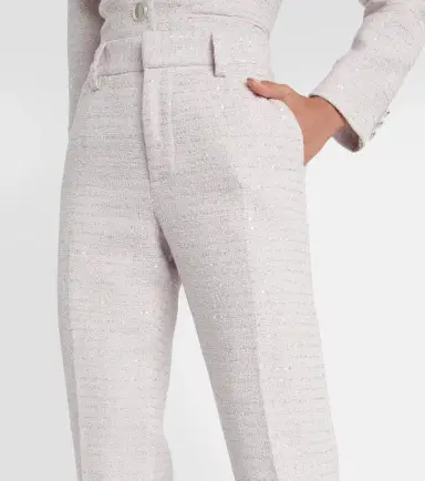 Alessandra Rich Sequined mid-rise straight pants | Thumbnail 3 Alessandra Rich Sequined mid-rise straight pants | Thumbnail 3