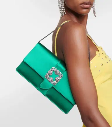 Manolo Blahnik Capri embellished satin clutch | Thumbnail 2 Manolo Blahnik Capri embellished satin clutch | Thumbnail 2