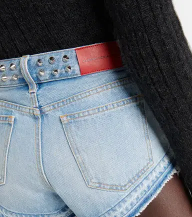 Alessandra Rich Embellished mid-rise denim shorts | Thumbnail 4 Alessandra Rich Embellished mid-rise denim shorts | Thumbnail 4