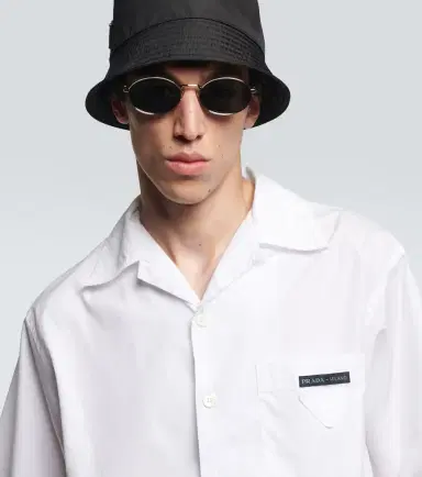 Prada Logo oval sunglasses | Thumbnail 4 Prada Logo oval sunglasses | Thumbnail 4
