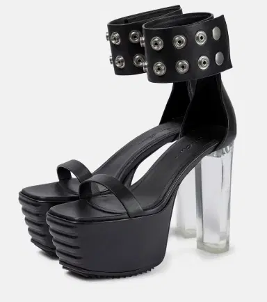 Rick Owens Minimal Grill leather platform sandals | Thumbnail 3 Rick Owens Minimal Grill leather platform sandals | Thumbnail 3